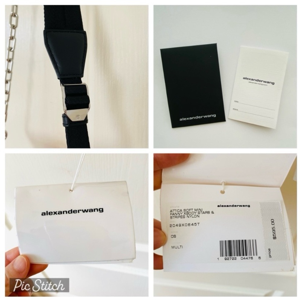 Alexander Wang Red and Black Crossbody Bag with Chain Detail - Picture 16 of 16